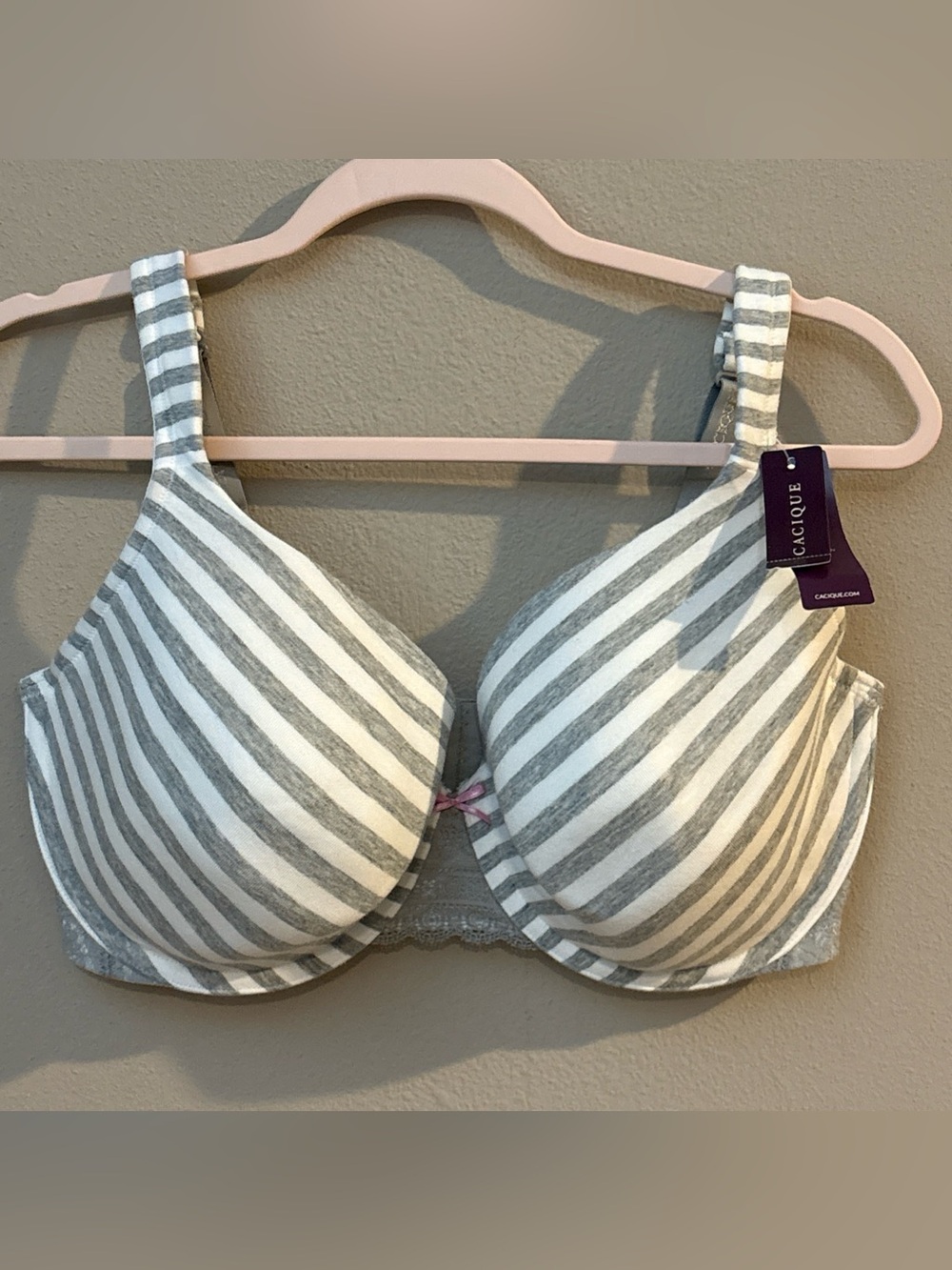 Cacique Bra Womens 40DDD Underwire Padded Full Coverage Cotton NEW